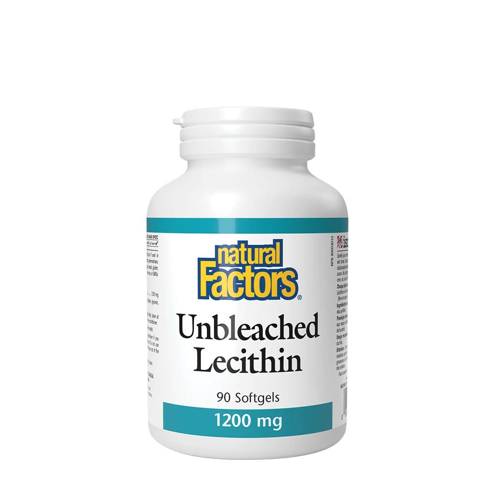 NATURAL FACTORS - UNBLEACHED LECITHIN 1200 MG - 90 KAPSZULA NATURAL FACTORS - UNBLEACHED LECITHIN 1200 MG - 90 KAPSZULA
