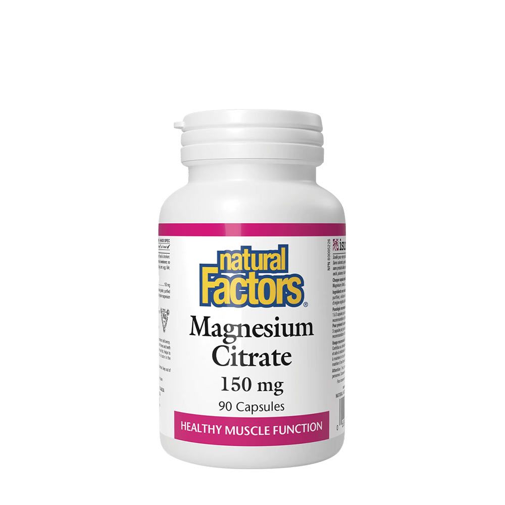 NATURAL FACTORS - MAGNÉZIUM CITRÁT 150 MG - 90 KAPSZULA NATURAL FACTORS - MAGNÉZIUM CITRÁT 150 MG - 90 KAPSZULA