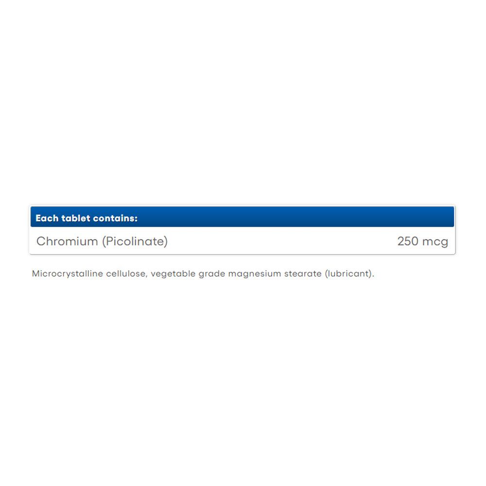 NATURAL FACTORS - CHROMIUM PICOLINATE 250 MCG - 90 TABLETTA NATURAL FACTORS - CHROMIUM PICOLINATE 250 MCG - 90 TABLETTA