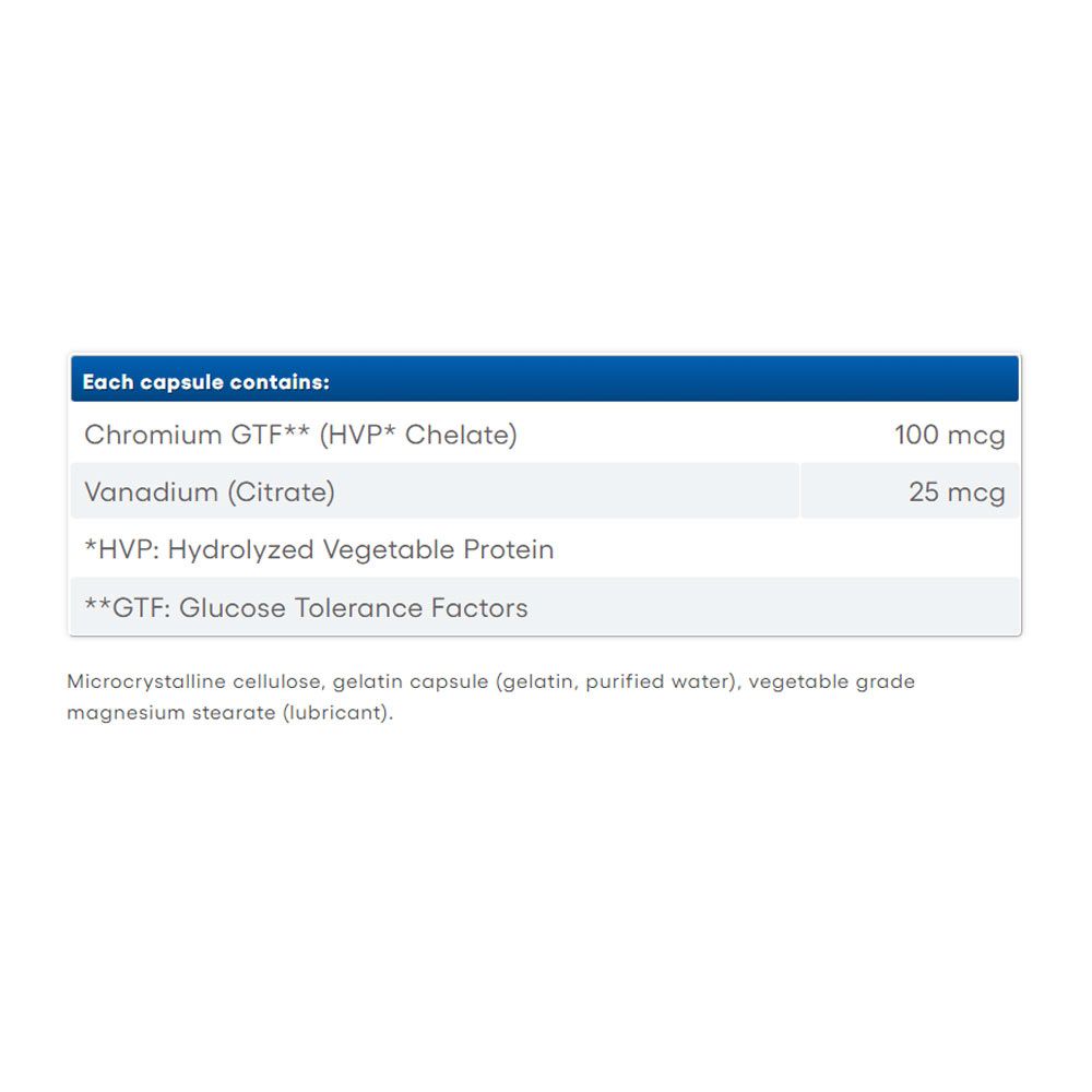 NATURAL FACTORS - CHROMIUM & VANADIUM 125 MCG - 90 KAPSZULA NATURAL FACTORS - CHROMIUM & VANADIUM 125 MCG - 90 KAPSZULA