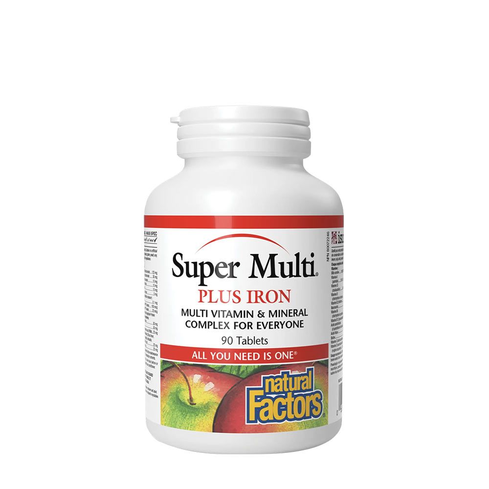 NATURAL FACTORS - SUPER MULTI PLUS IRON - 90 TABLETTA