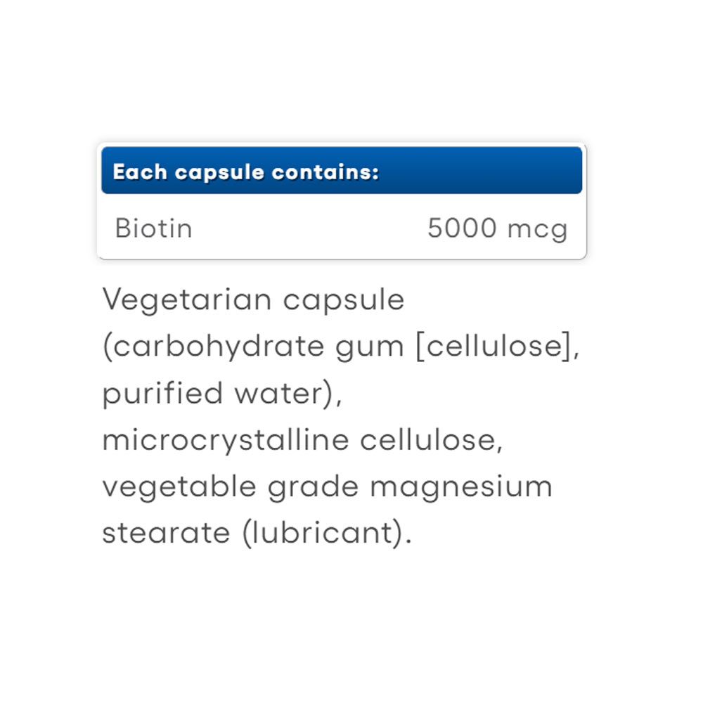 NATURAL FACTORS - BIOTIN 5000 MCG - 60 KAPSZULA