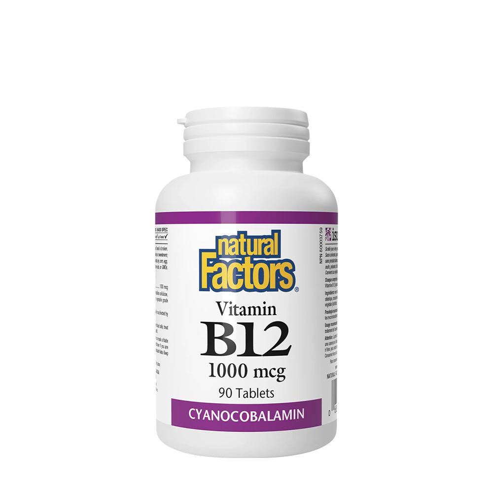 NATURAL FACTORS - VITAMIN B12 1000 MCG - 90 TABLETTA NATURAL FACTORS - VITAMIN B12 1000 MCG - 90 TABLETTA
