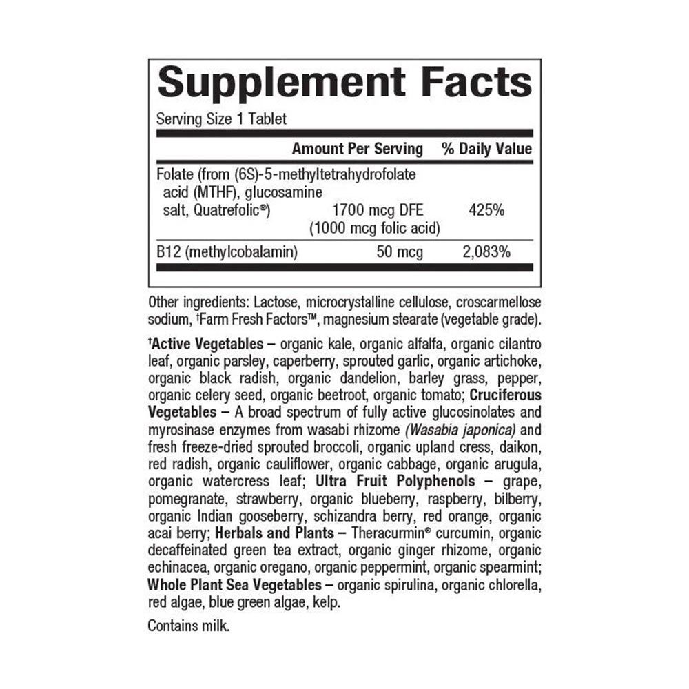 NATURAL FACTORS - BIOCOENZYMATED™ METHYLFOLATE - 60 TABLETTA