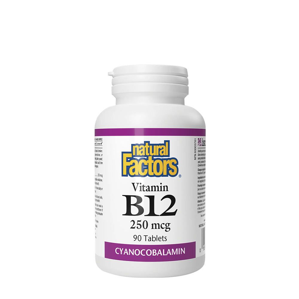 NATURAL FACTORS - VITAMIN B12 250 MCG - 90 TABLETTA NATURAL FACTORS - VITAMIN B12 250 MCG - 90 TABLETTA