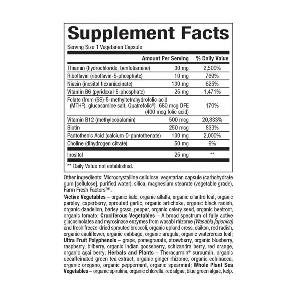 NATURAL FACTORS - BIOKOENZIMÁLT AKTÍV B KOMPLEX - 120 KAPSZULA