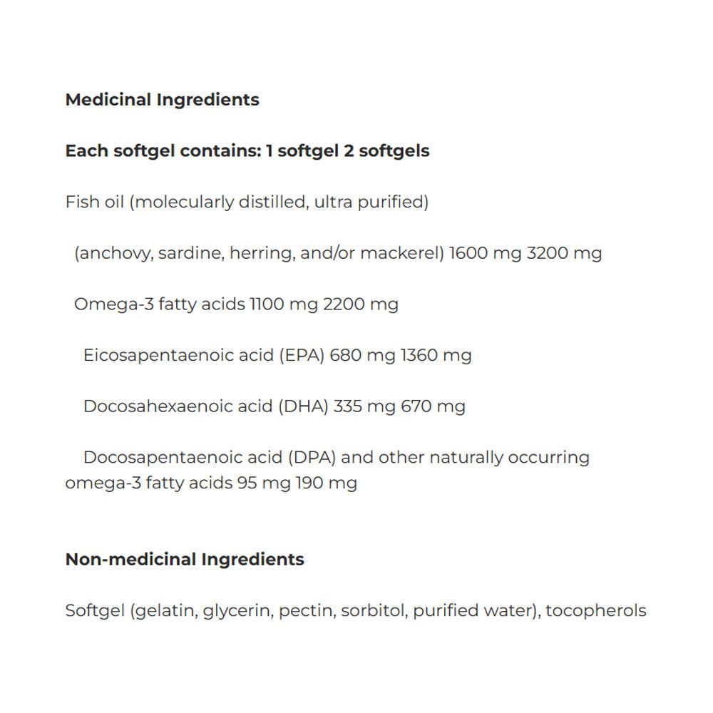 NATURAL FACTORS - REGENERLIFE OMEGA-3 ULTRA STRENGTH 2200 MG - 90 KAPSZULA