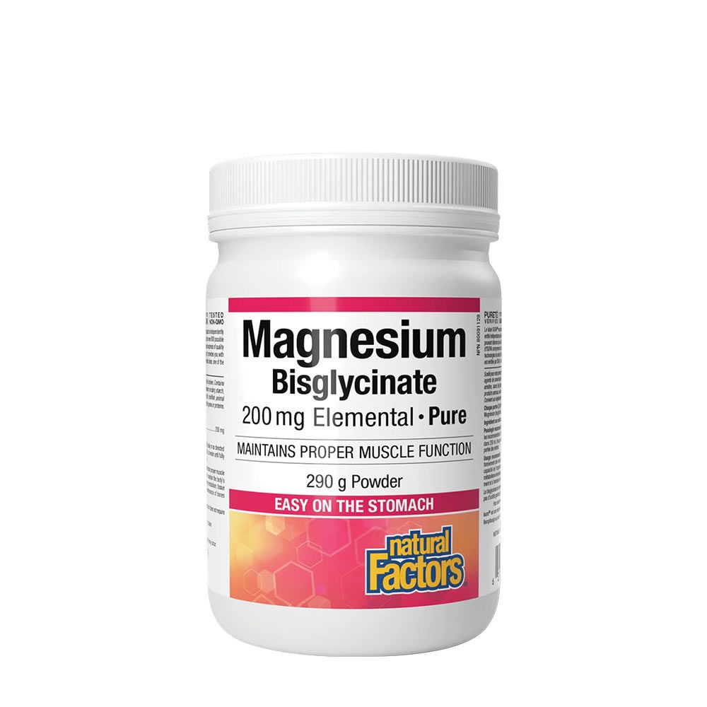 NATURAL FACTORS - MAGNESIUM BISGLYCINATE PURE 200 MG - 290 G