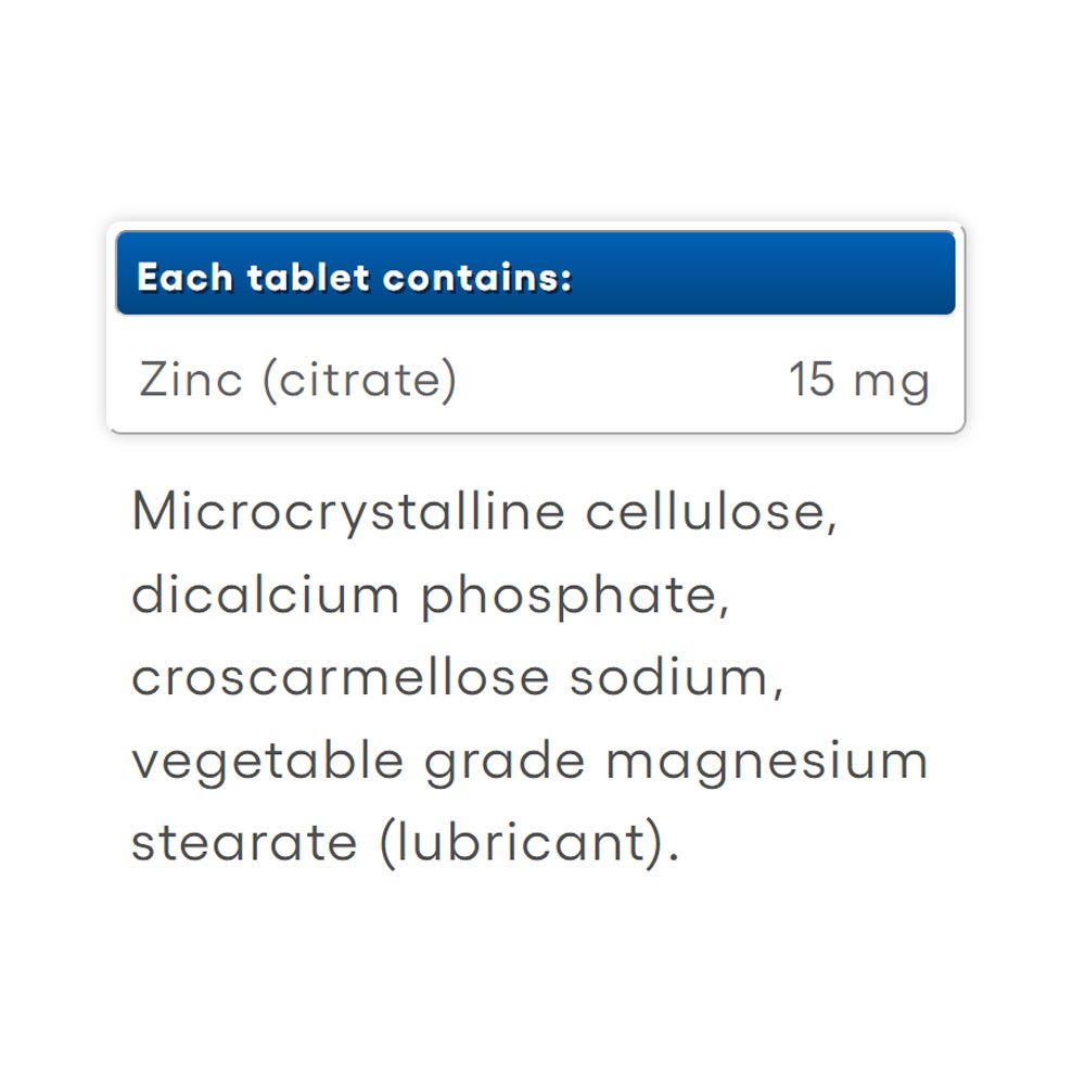 NATURAL FACTORS - ZINC CITRATE 15 MG - 90 TABLETTA