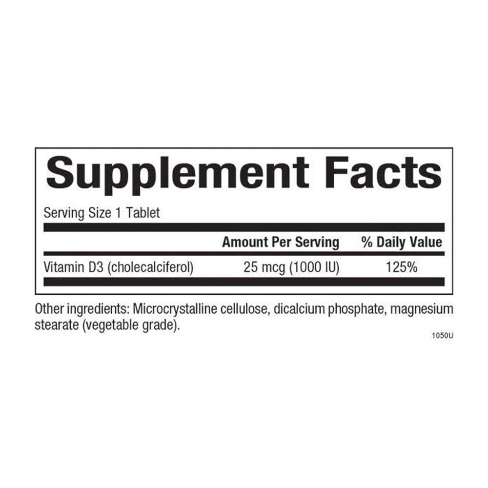 NATURAL FACTORS - VITAMIN D3 25 MCG (1,000 IU) - 90 TABLETTA