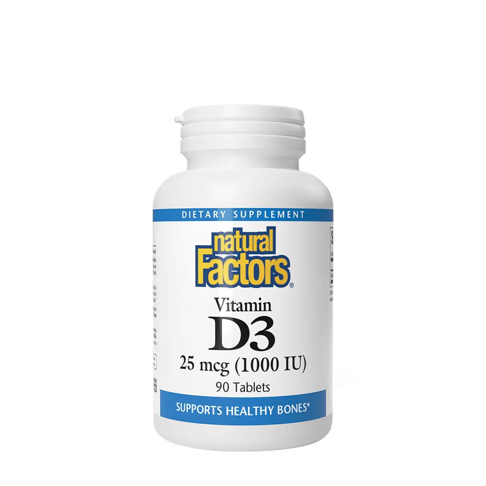 NATURAL FACTORS - VITAMIN D3 25 MCG (1,000 IU) - 90 TABLETTA