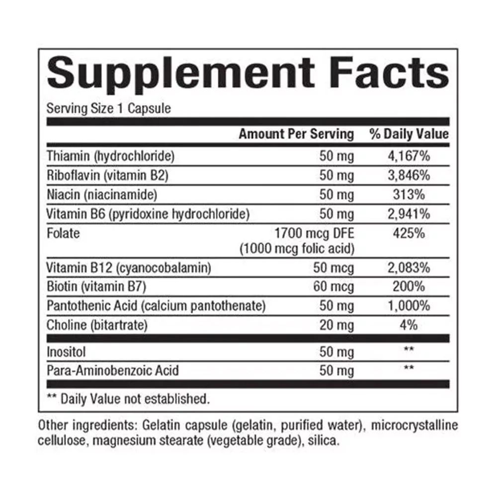NATURAL FACTORS - HI POTENCY B COMPLEX - 60 KAPSZULA NATURAL FACTORS - HI POTENCY B COMPLEX - 60 KAPSZULA