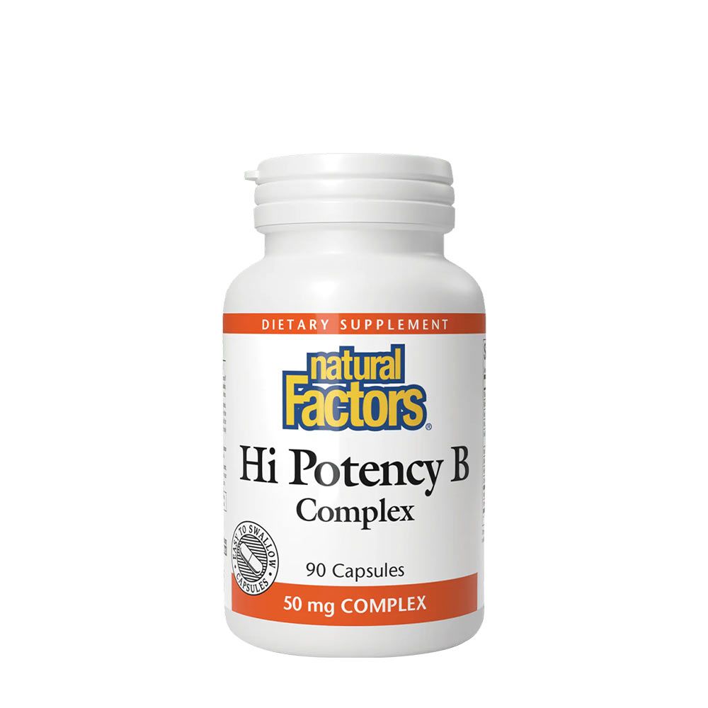 NATURAL FACTORS - HI POTENCY B COMPLEX - 90 KAPSZULA NATURAL FACTORS - HI POTENCY B COMPLEX - 90 KAPSZULA