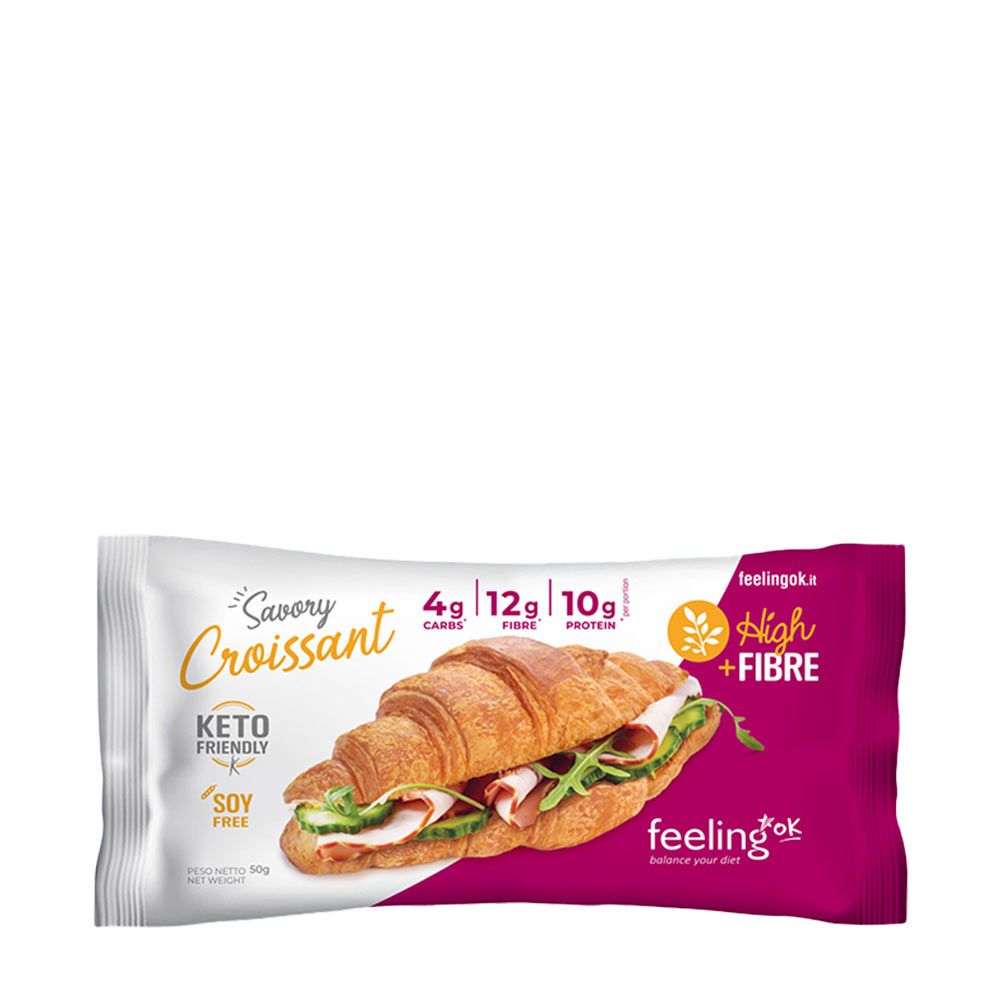 FEELINGOK - HIGH PROTEIN CROISSANT - MAGAS FEHÉRJE TARTALMÚ CROISSANT - SÓS - 50 G FEELINGOK - HIGH PROTEIN CROISSANT - MAGAS FEHÉRJE TARTALMÚ CROISSANT - SÓS - 50 G