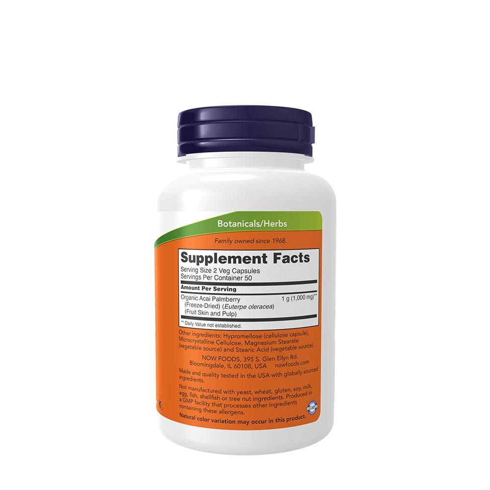 NOW - ACAI 500 MG - 100 KAPSZULA NOW - ACAI 500 MG - 100 KAPSZULA