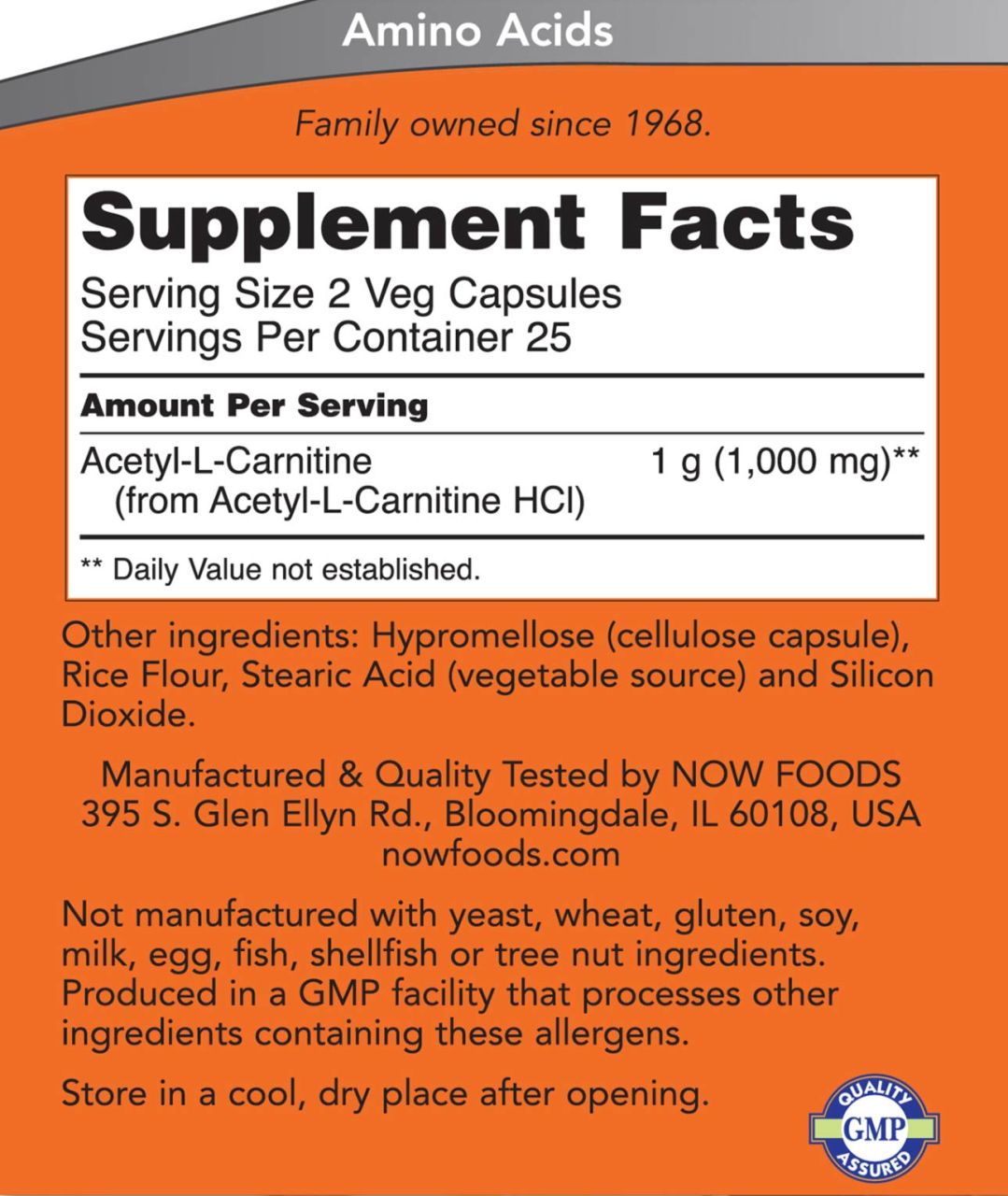 NOW - ACETIL-L-KARNITIN 500 MG - 50 KAPSZULA NOW - ACETIL-L-KARNITIN 500 MG - 50 KAPSZULA