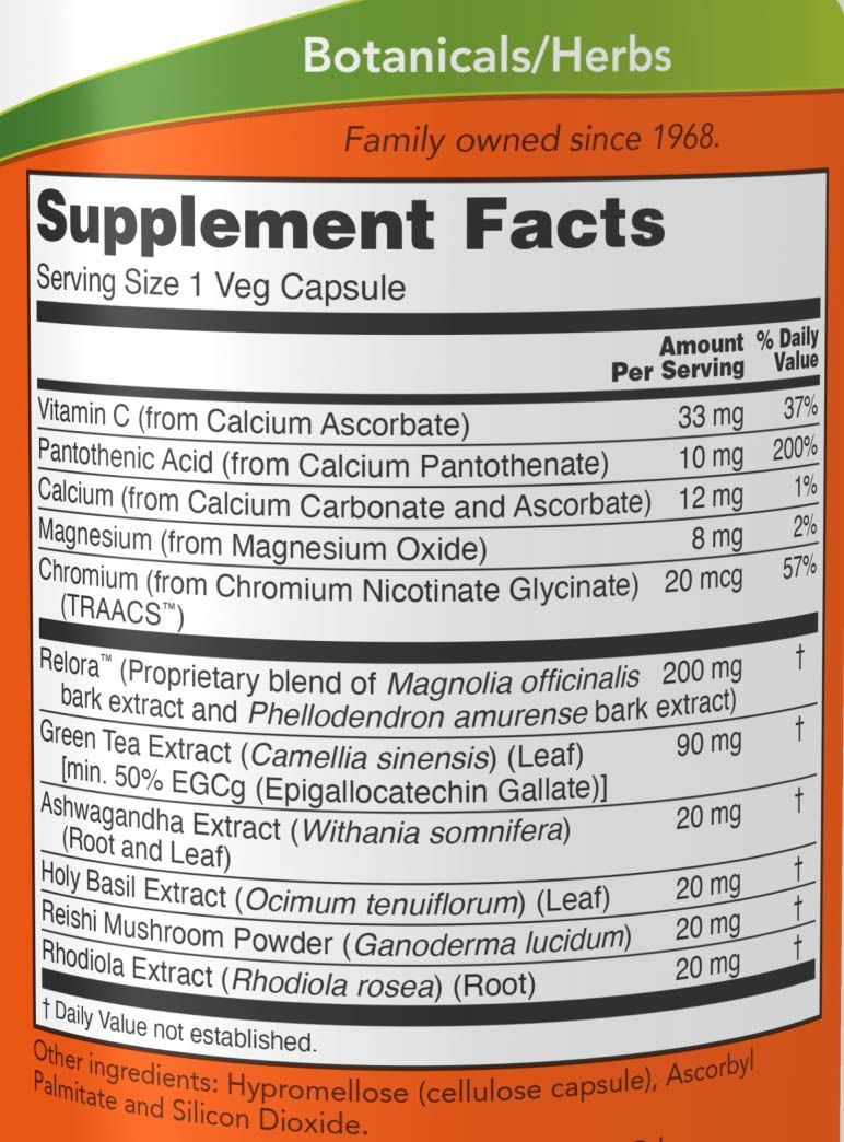 NOW - ADRENAL STRESS SUPPORT WITH RELORA - MELLÉKVESÉT TÁMOGATÓ - 90 KAPSZULA NOW - ADRENAL STRESS SUPPORT WITH RELORA - MELLÉKVESÉT TÁMOGATÓ - 90 KAPSZULA