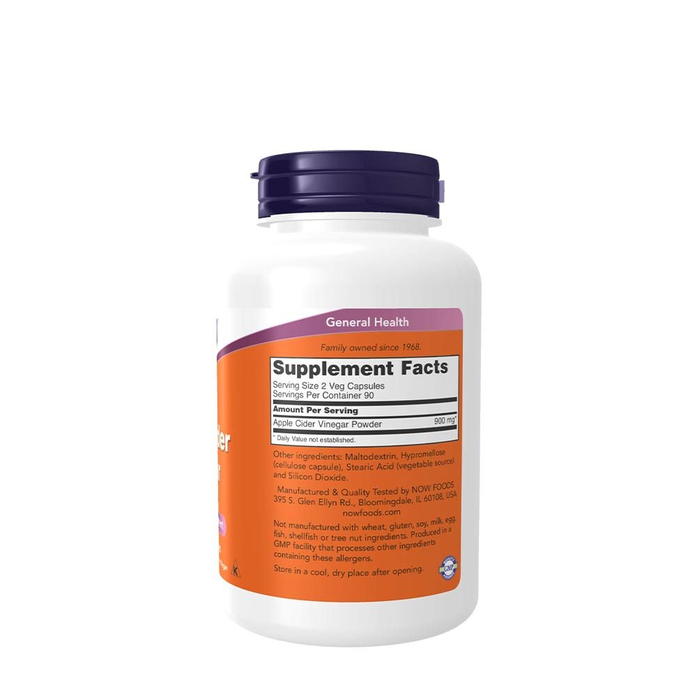 NOW - ALMAECET 450 MG KAPSZULA - APPLE CIDER VINEGAR - 180 KAPSZULA NOW - ALMAECET 450 MG KAPSZULA - APPLE CIDER VINEGAR - 180 KAPSZULA