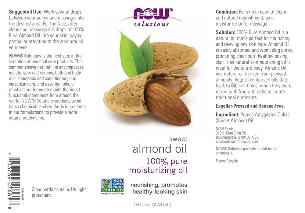NOW - ALMOND OIL - TERMÉSZETES MANDULAOLAJ - 473 ML NOW - ALMOND OIL - TERMÉSZETES MANDULAOLAJ - 473 ML