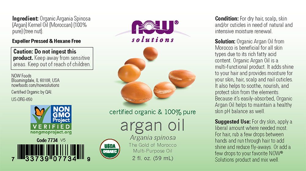 NOW - ARGAN OIL, ORGANIC - ARGÁNOLAJ - 59 ML NOW - ARGAN OIL, ORGANIC - ARGÁNOLAJ - 59 ML