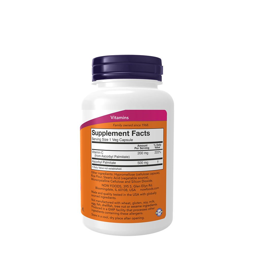 NOW - ASCORBYL PALMITATE 500 MG - 100 KAPSZULA NOW - ASCORBYL PALMITATE 500 MG - 100 KAPSZULA