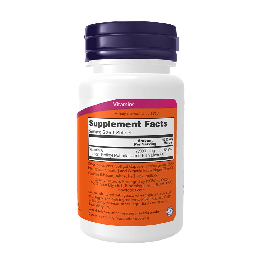 NOW - A-VITAMIN 25,000 NE - 100 KAPSZULA NOW - A-VITAMIN 25,000 NE - 100 KAPSZULA