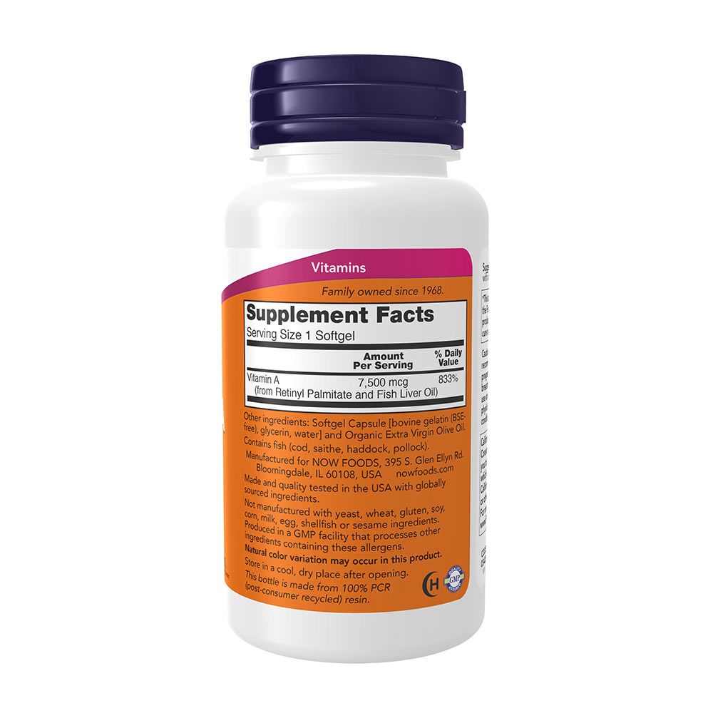NOW - A-VITAMIN 25,000 NE - 250 KAPSZULA NOW - A-VITAMIN 25,000 NE - 250 KAPSZULA