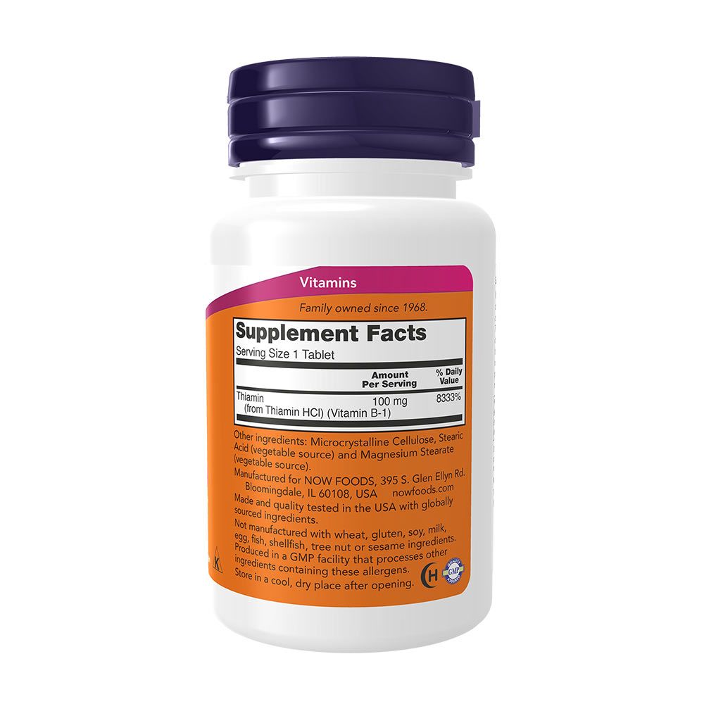 NOW - B1-VITAMIN (THIAMINE) 100 MG - 100 TABLETTA NOW - B1-VITAMIN (THIAMINE) 100 MG - 100 TABLETTA