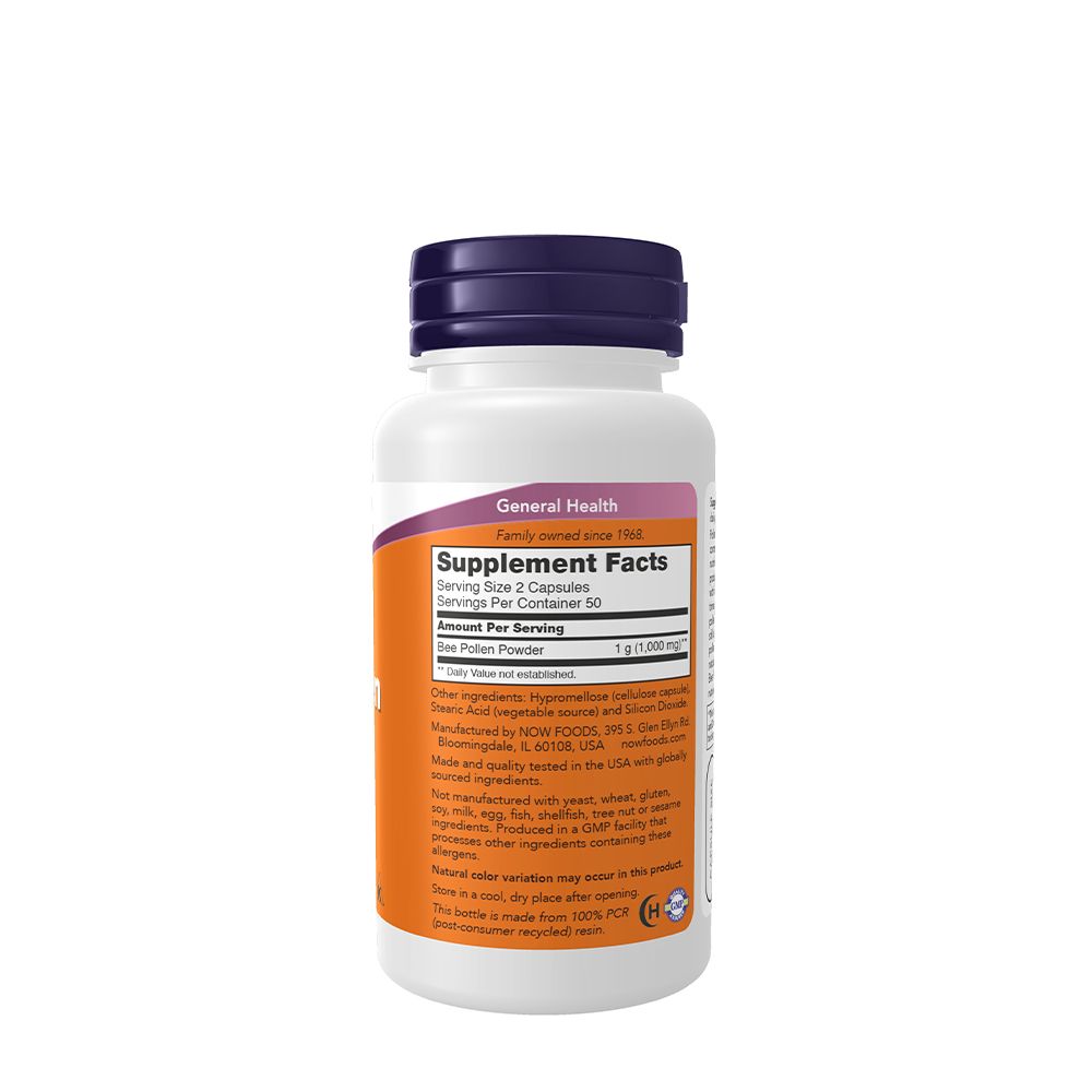 NOW - BEE POLLEN 500 MG - MÉHPOLLEN - 100 KAPSZULA NOW - BEE POLLEN 500 MG - MÉHPOLLEN - 100 KAPSZULA