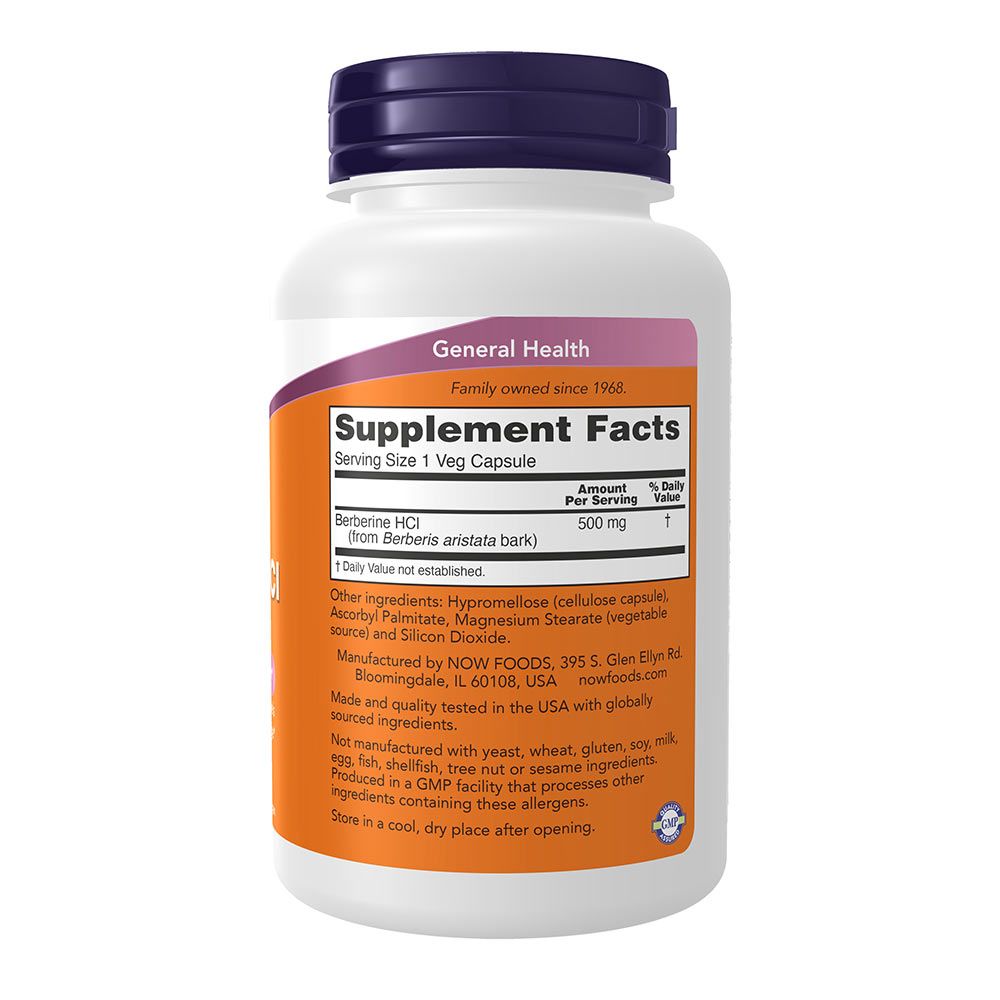 NOW - BERBERIN HCL 500 MG - BERBERINE - 90 KAPSZULA NOW - BERBERIN HCL 500 MG - BERBERINE - 90 KAPSZULA