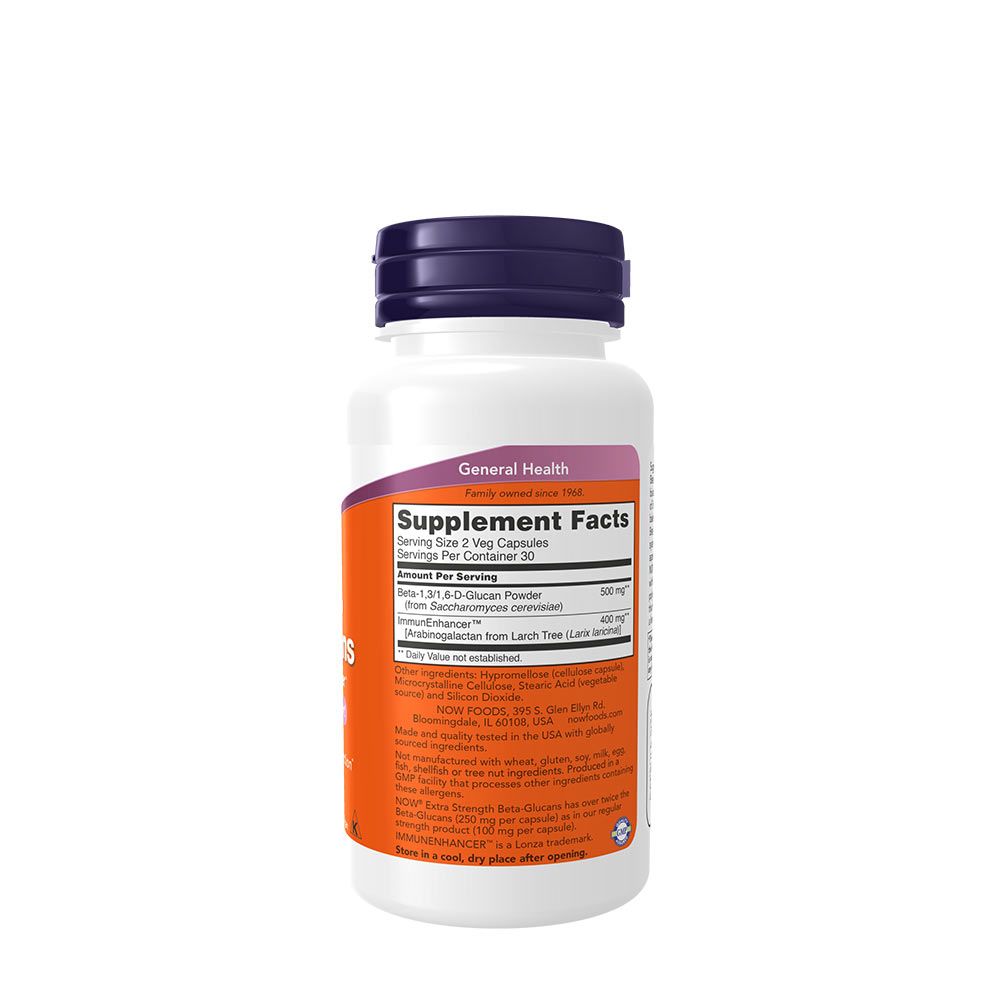 NOW - BÉTA-GLÜKÁN IMMUNERŐSÍTŐ 250 MG - EXTRA STRENGTH BETA-GLUCANS - 60 KAPSZULA NOW - BÉTA-GLÜKÁN IMMUNERŐSÍTŐ 250 MG - EXTRA STRENGTH BETA-GLUCANS - 60 KAPSZULA