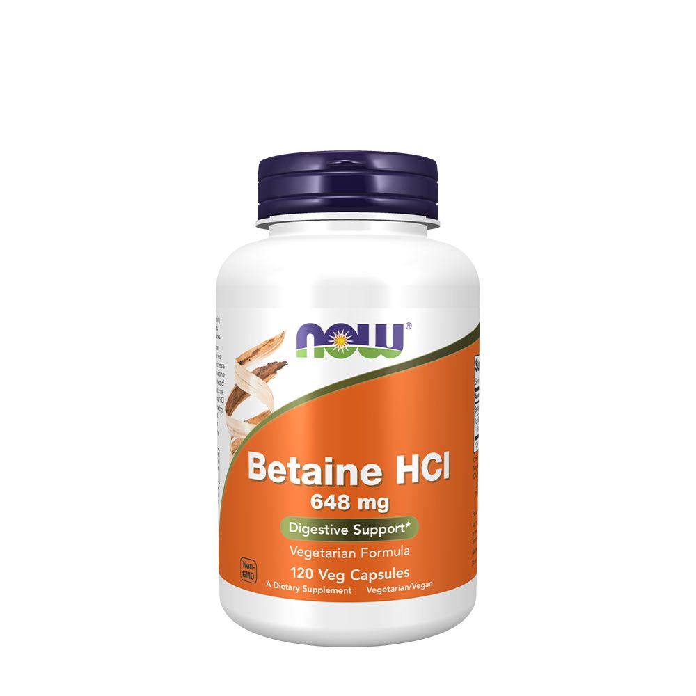 NOW - BETAIN HCL 648 MG - 120 KAPSZULA NOW - BETAIN HCL 648 MG - 120 KAPSZULA