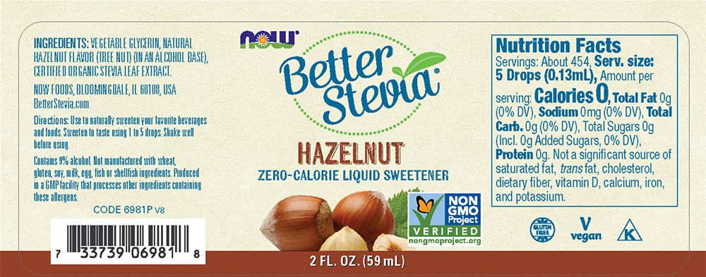 NOW - BETTERSTEVIA LIQUID - FOLYÉKONY ÉDESÍTŐSZER - MOGYORÓ - 59 ML NOW - BETTERSTEVIA LIQUID - FOLYÉKONY ÉDESÍTŐSZER - MOGYORÓ - 59 ML