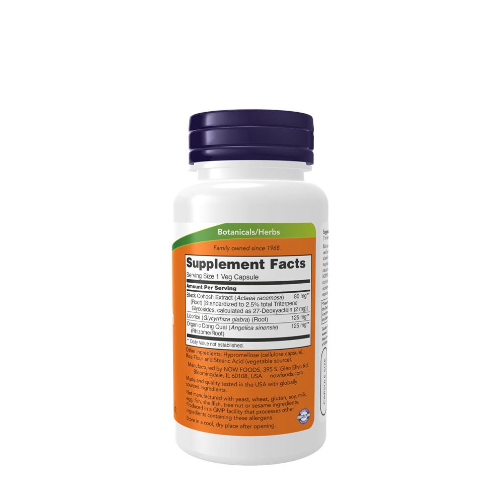 NOW - BLACK COHOSH 80 MG - 90 KAPSZULA NOW - BLACK COHOSH 80 MG - 90 KAPSZULA