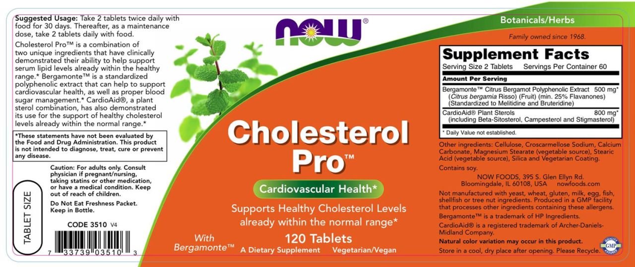 NOW - CHOLESTEROL PRO - KOLESZTERINSZINT TÁMOGATÓ - 120 TABLETTA NOW - CHOLESTEROL PRO - KOLESZTERINSZINT TÁMOGATÓ - 120 TABLETTA
