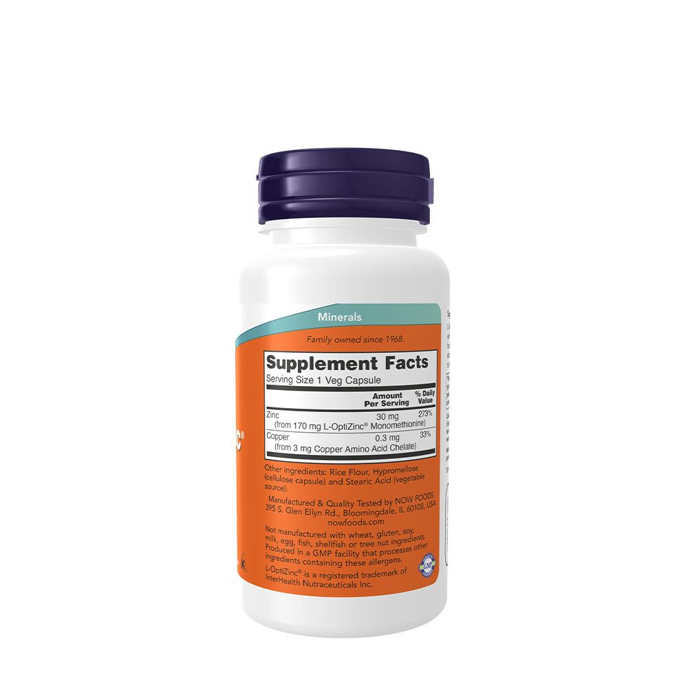 NOW - CINK KAPSZULA - L-OPTIZINC 30 MG - 100 KAPSZULA NOW - CINK KAPSZULA - L-OPTIZINC 30 MG - 100 KAPSZULA