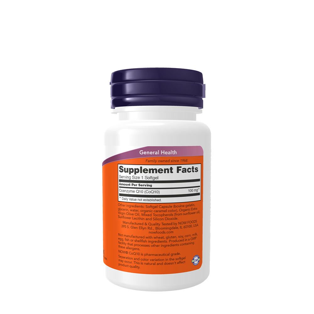 NOW - COQ10 100 MG - Q10 KOENZIM - 50 KAPSZULA NOW - COQ10 100 MG - Q10 KOENZIM - 50 KAPSZULA