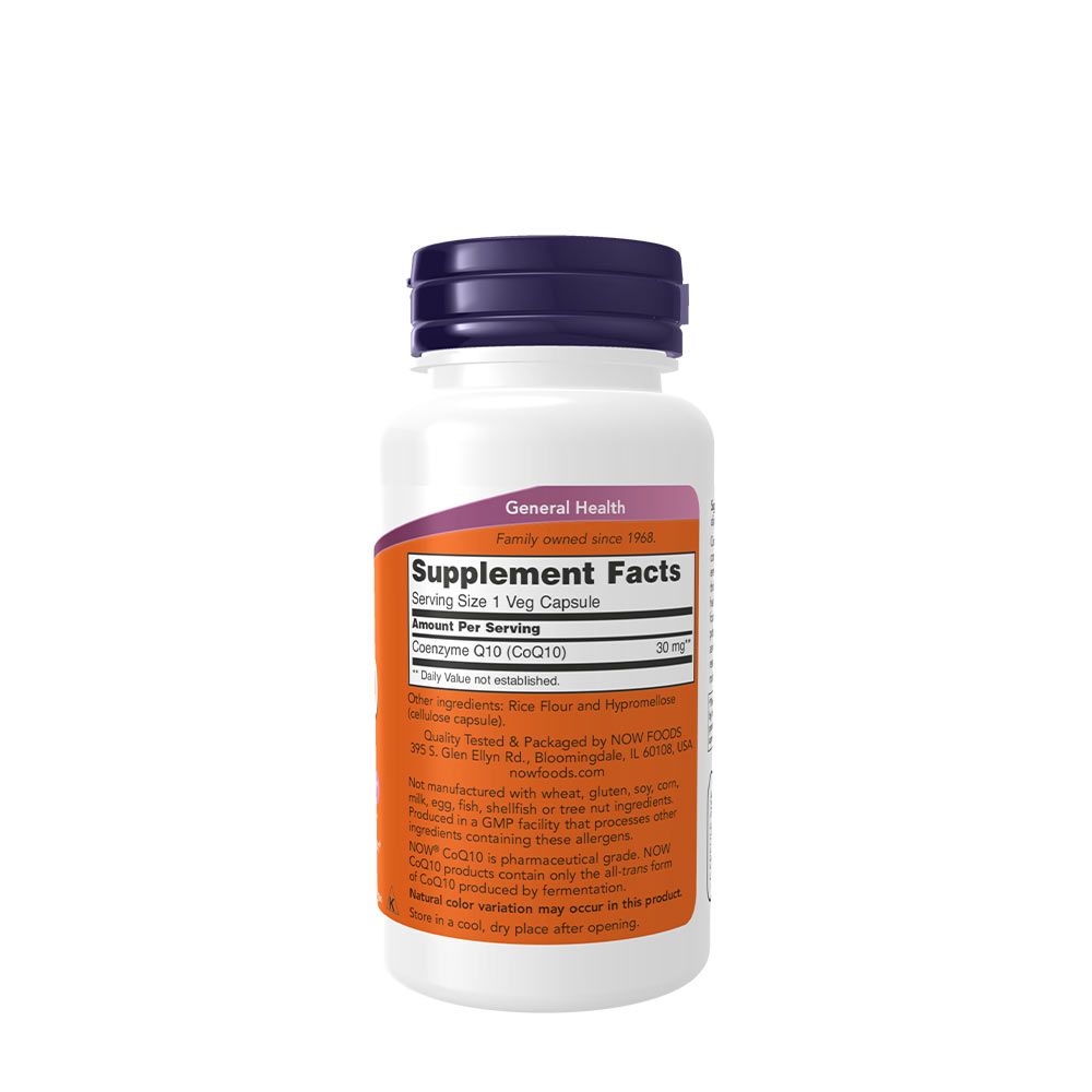 NOW - COQ10 30 MG VEGETARIAN - VEGÁN Q10 KOENZIM - 60 KAPSZULA NOW - COQ10 30 MG VEGETARIAN - VEGÁN Q10 KOENZIM - 60 KAPSZULA