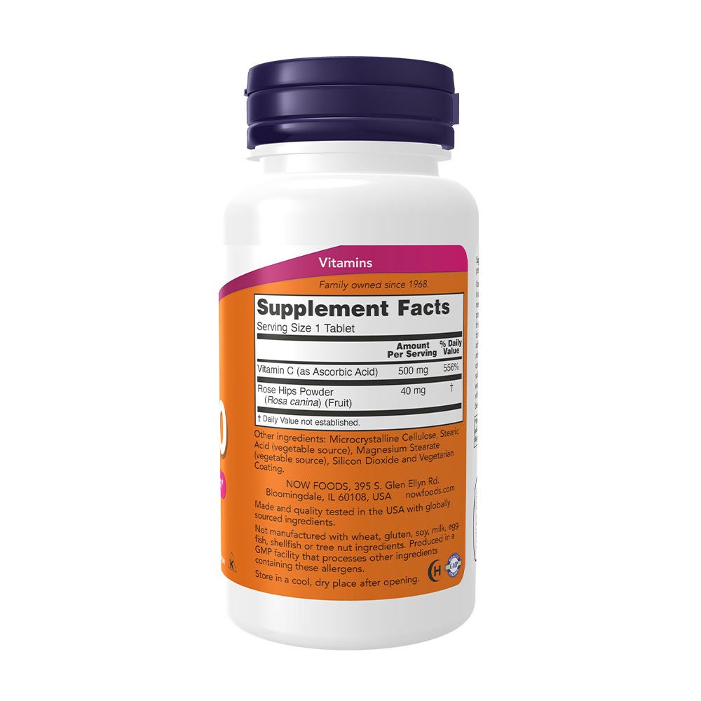 NOW - C-VITAMIN 500 MG TABLETTA CSIPKEBOGYÓVAL - 100 TABLETTA NOW - C-VITAMIN 500 MG TABLETTA CSIPKEBOGYÓVAL - 100 TABLETTA