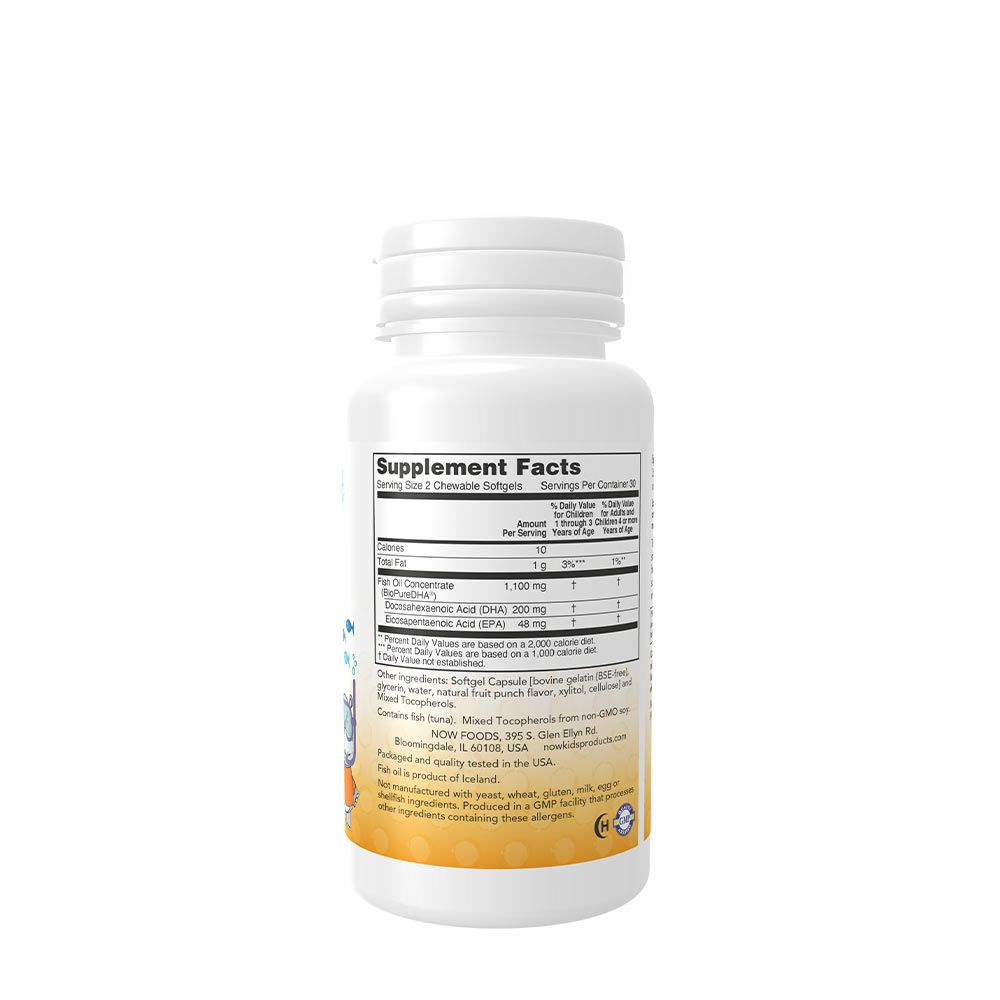 NOW - DHA RÁGÓTABLETTA GYEREKEKNEK - DHA KIDS CHEWABLE SOFTGELS - 60 RÁGÓTABLETTA NOW - DHA RÁGÓTABLETTA GYEREKEKNEK - DHA KIDS CHEWABLE SOFTGELS - 60 RÁGÓTABLETTA