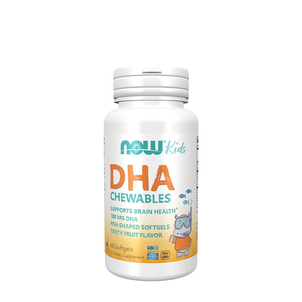 NOW - DHA RÁGÓTABLETTA GYEREKEKNEK - DHA KIDS CHEWABLE SOFTGELS - 60 RÁGÓTABLETTA NOW - DHA RÁGÓTABLETTA GYEREKEKNEK - DHA KIDS CHEWABLE SOFTGELS - 60 RÁGÓTABLETTA