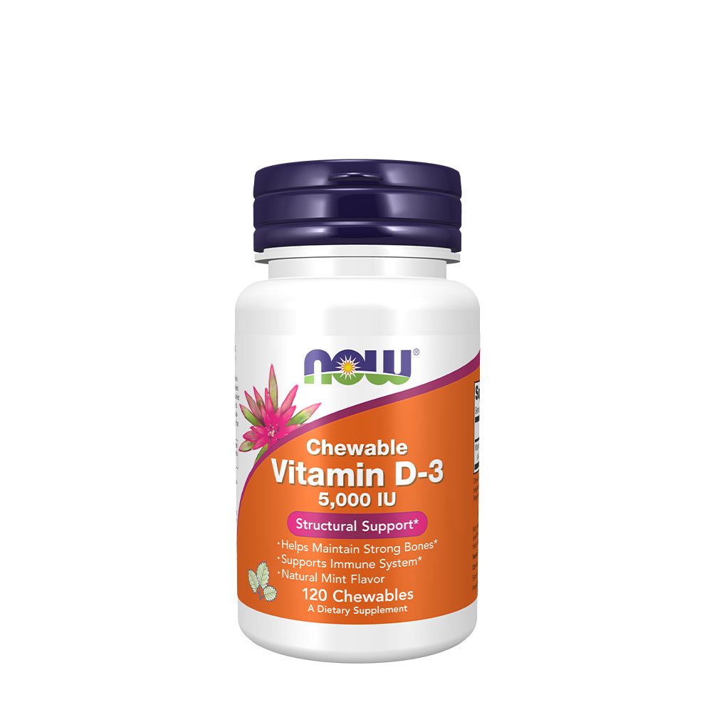 NOW - D-VITAMIN 5000 NE RÁGÓTABLETTA - TERMÉSZETES MENTA AROMA -120 RÁGÓTABLETTA NOW - D-VITAMIN 5000 NE RÁGÓTABLETTA - TERMÉSZETES MENTA AROMA -120 RÁGÓTABLETTA