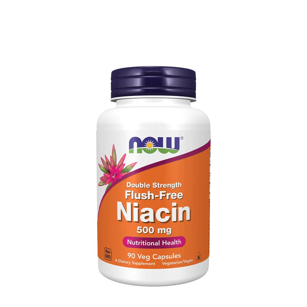 NOW - ERŐS NIACIN „FLUSH” HATÁS NÉLKÜL 500 MG - FREE FLUSH NIACIN - 90 KAPSZULA NOW - ERŐS NIACIN „FLUSH” HATÁS NÉLKÜL 500 MG - FREE FLUSH NIACIN - 90 KAPSZULA