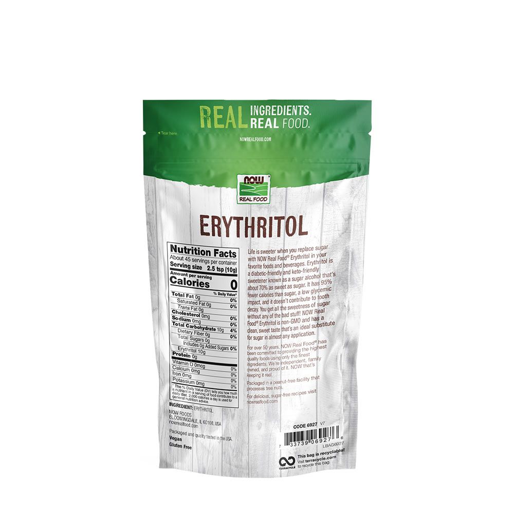 NOW - ERITRIT TERMÉSZETES ÉDESÍTŐ - ERYTHRITOL - 454 G