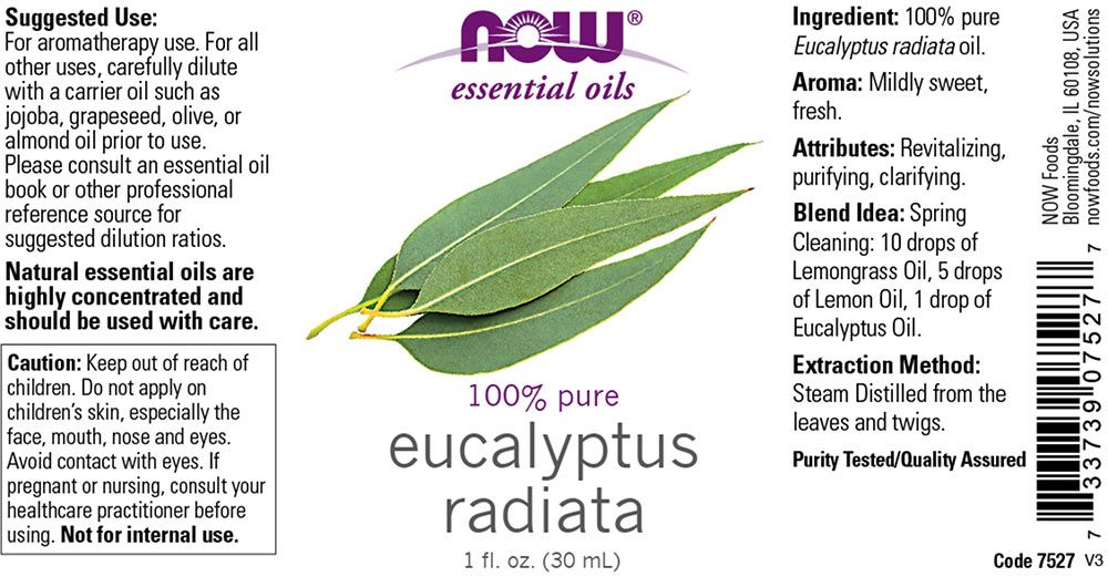 NOW - EUCALYPTUS RADIATA OLAJ - 30 ML NOW - EUCALYPTUS RADIATA OLAJ - 30 ML