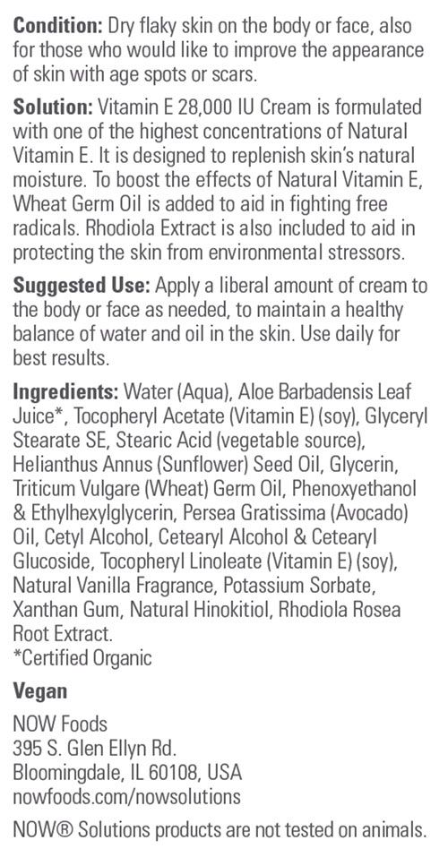 NOW - E-VITAMIN KRÉM - 118 ML NOW - E-VITAMIN KRÉM - 118 ML