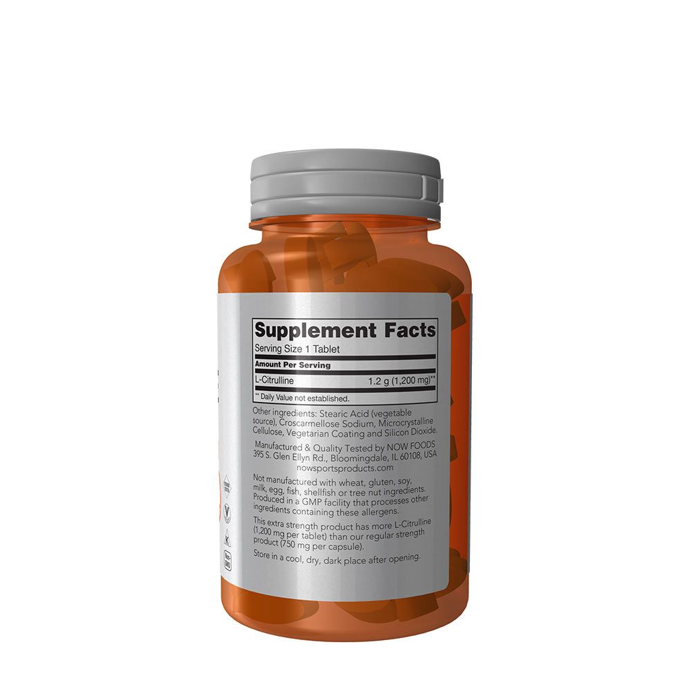NOW - EXTRA ERŐS CITRULLIN 1200 MG - 120 TABLETTA NOW - EXTRA ERŐS CITRULLIN 1200 MG - 120 TABLETTA
