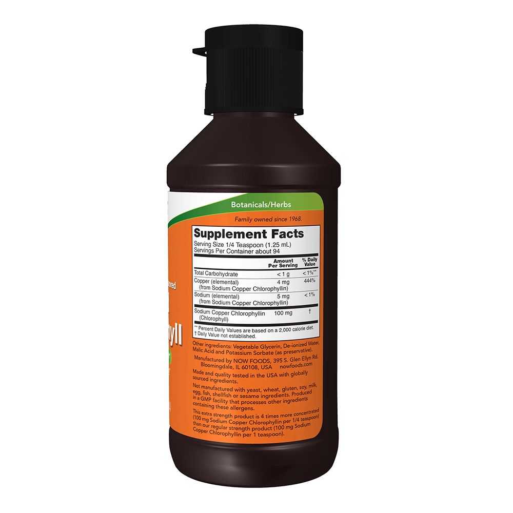 NOW - KLOROFILL OLAJ - EXTRA STRENGHT LIQUID CHLOROPHYLL - 4 FL. OZ - 118 ML NOW - KLOROFILL OLAJ - EXTRA STRENGHT LIQUID CHLOROPHYLL - 4 FL. OZ - 118 ML