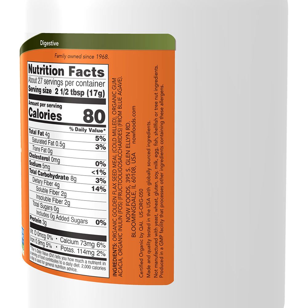 NOW - ÉLELMI ROST - FIBER-3 ORGANIC - 454 G NOW - ÉLELMI ROST - FIBER-3 ORGANIC - 454 G