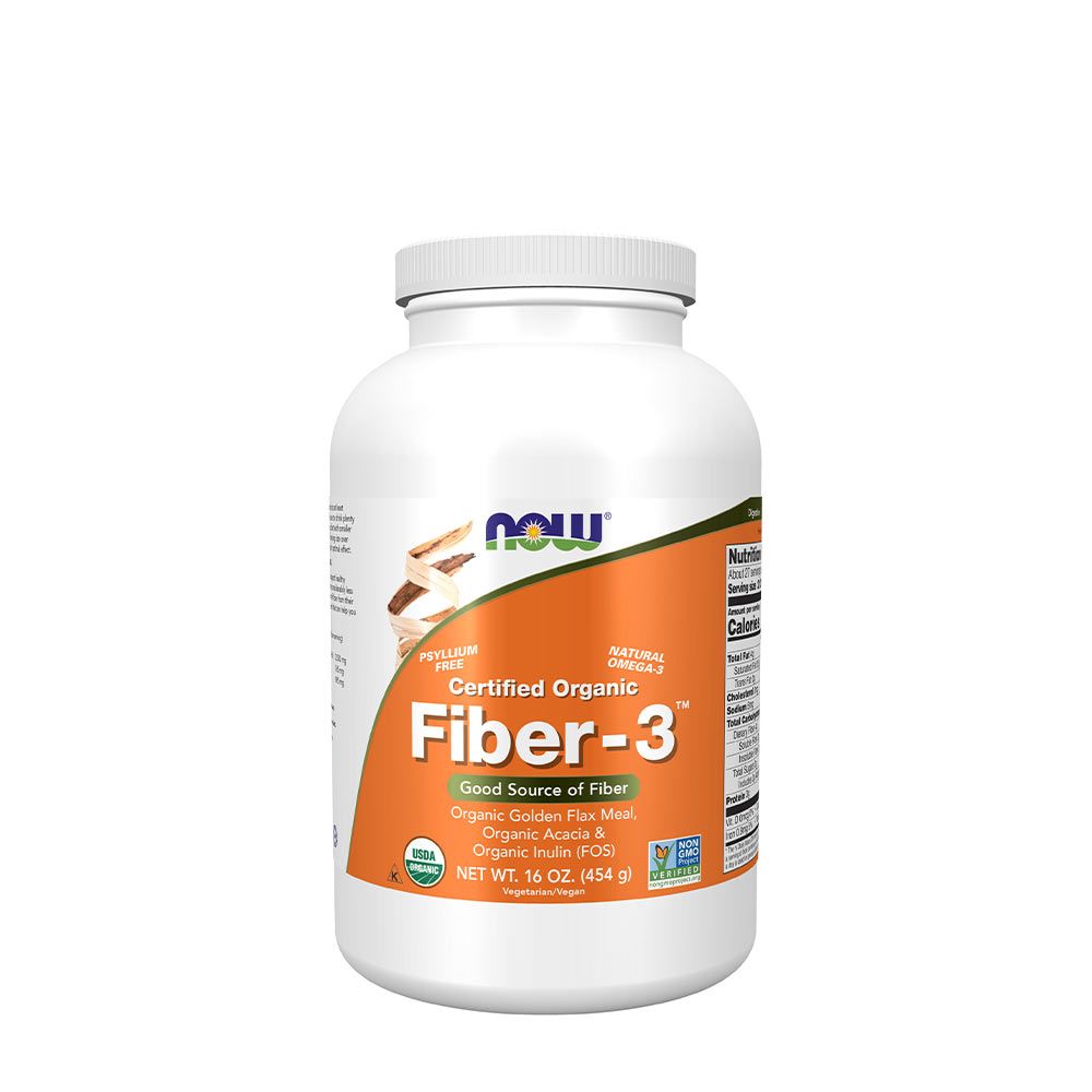 NOW - ÉLELMI ROST - FIBER-3 ORGANIC - 454 G NOW - ÉLELMI ROST - FIBER-3 ORGANIC - 454 G